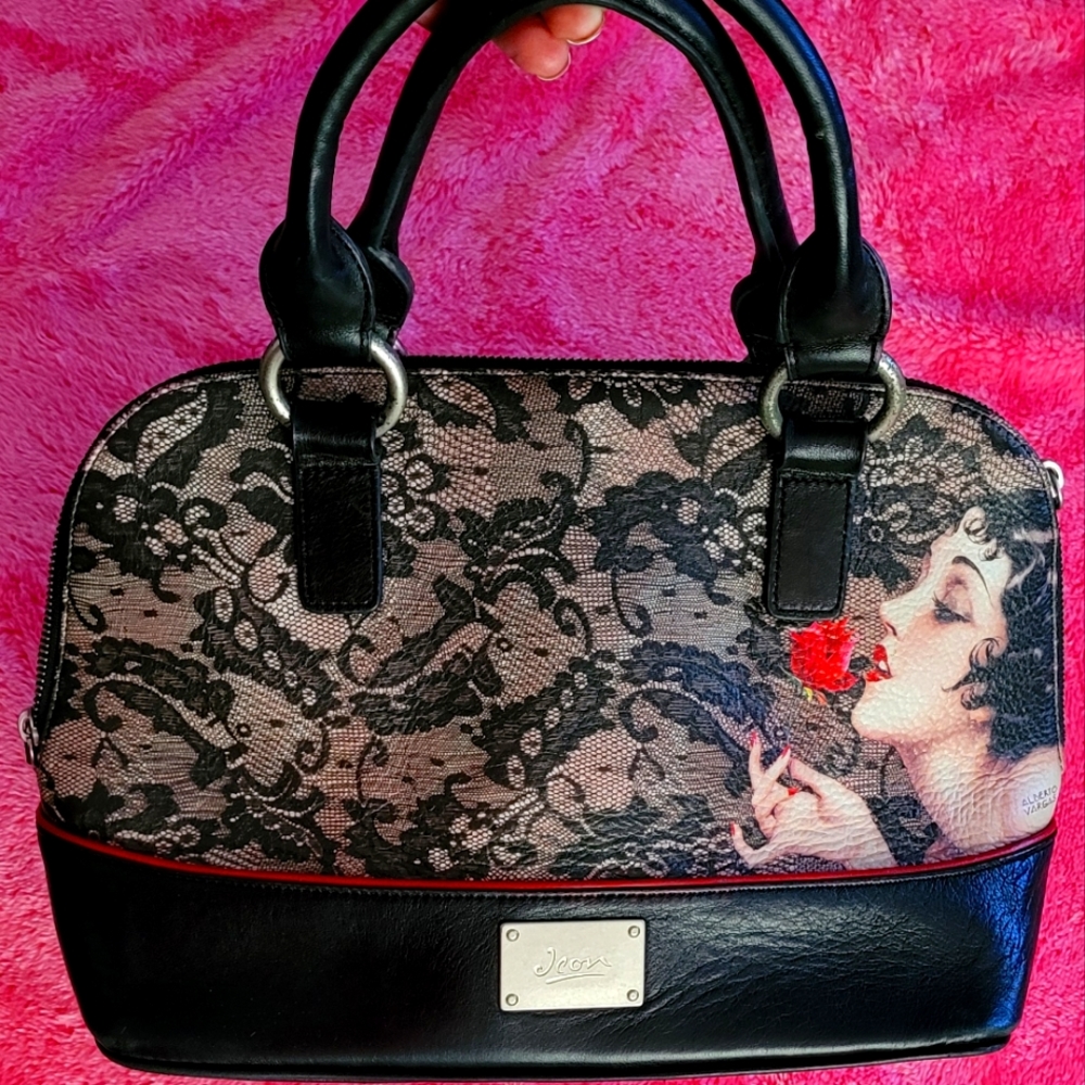 COPY - Icon Genuine Leather Alberto Vargas "Memories of Olive" 1920 New Purse.